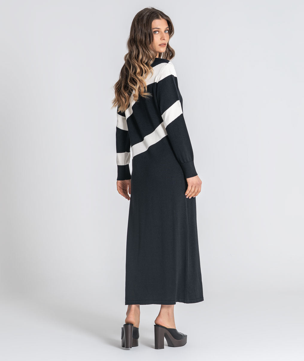 Jacquard long dress 3586