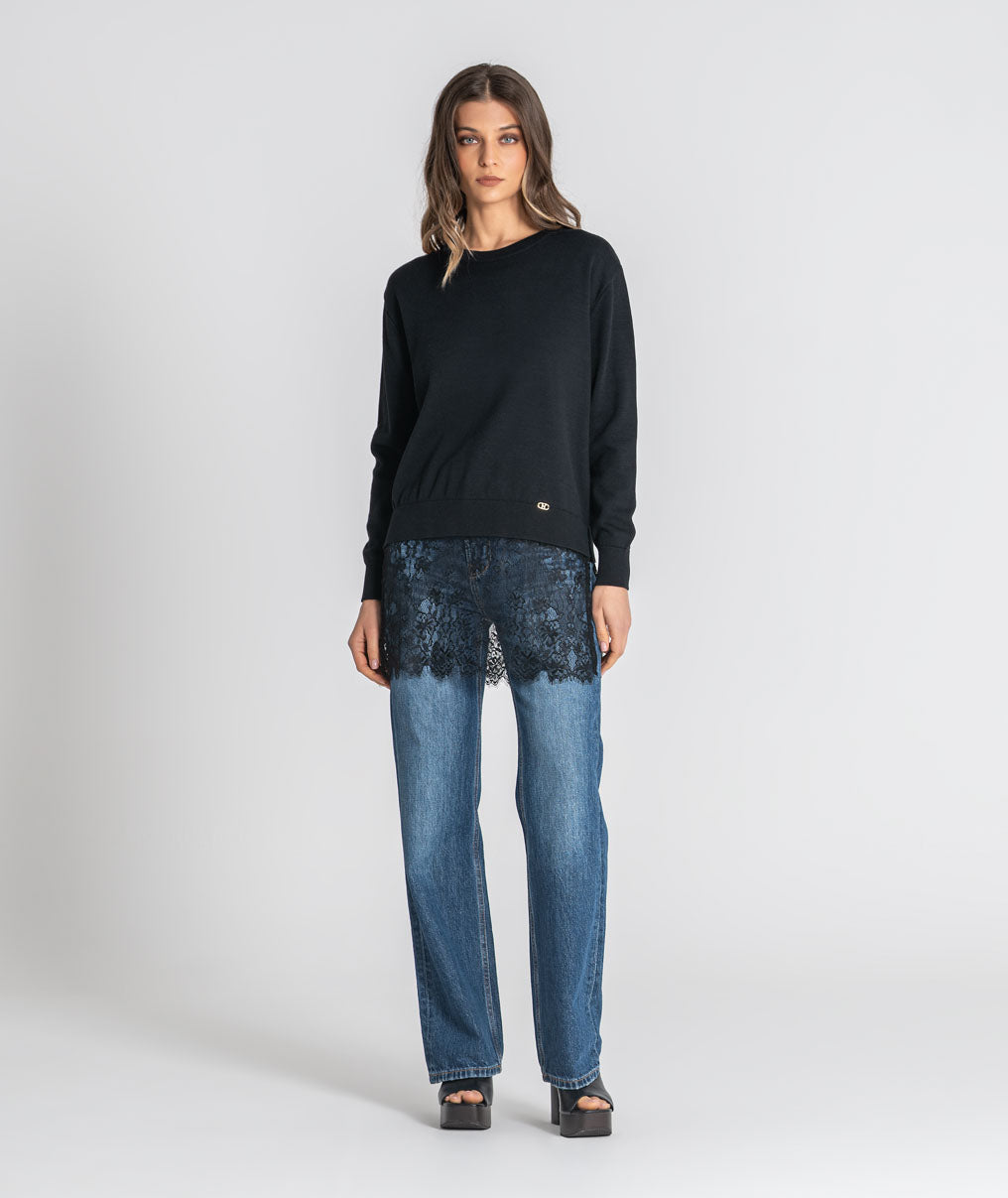 Oversize lace sweatshirt 3588