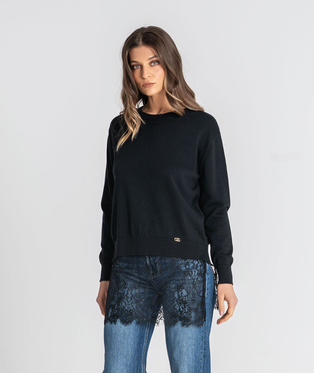 Oversize lace sweatshirt 3588