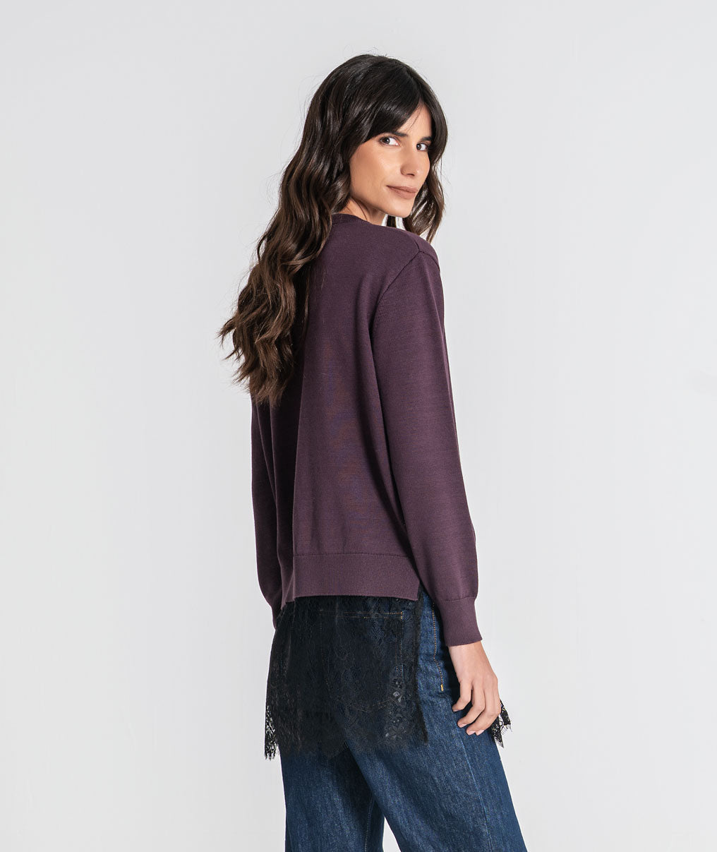 Oversize lace sweatshirt 3588
