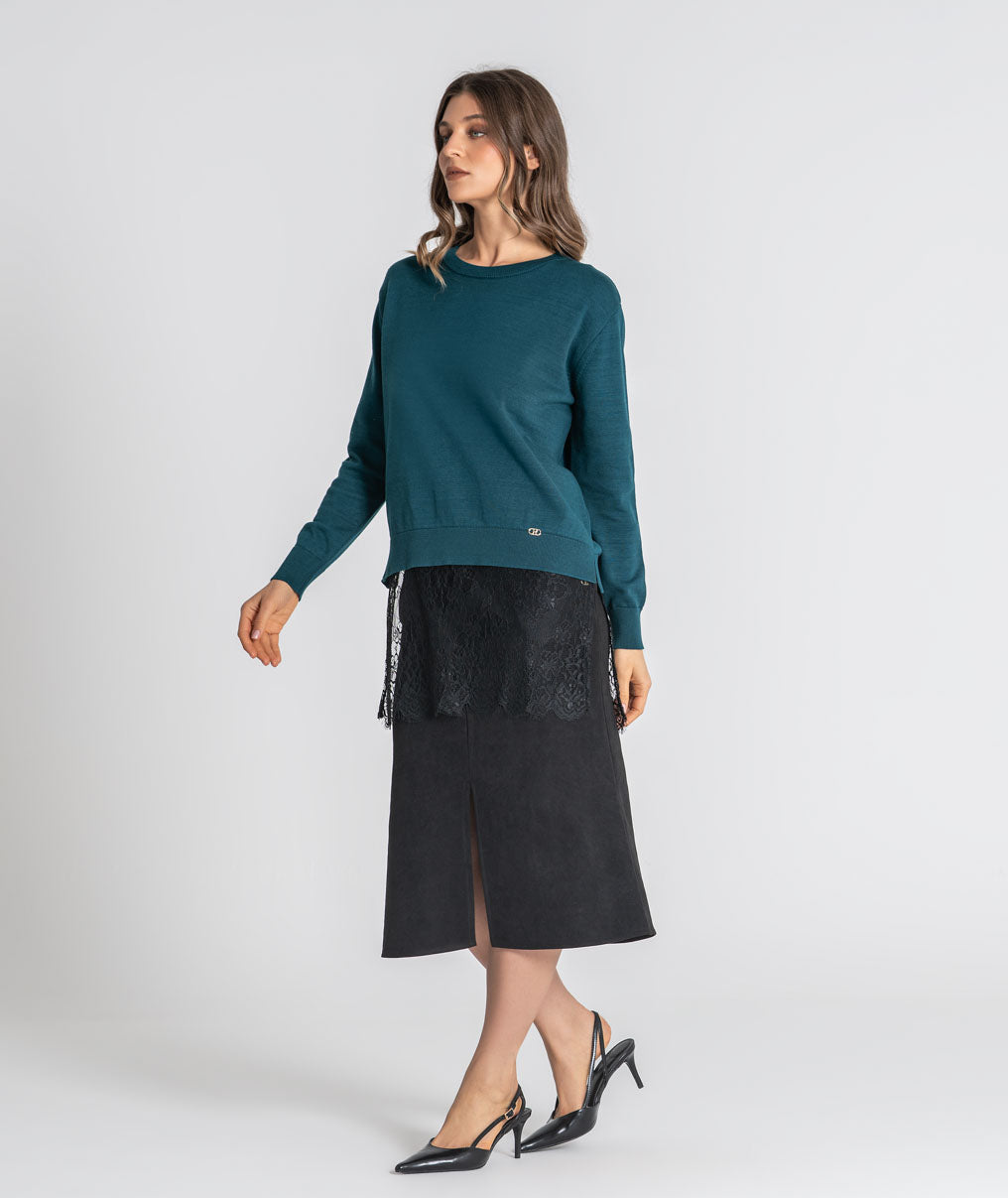 Oversize lace sweatshirt 3588