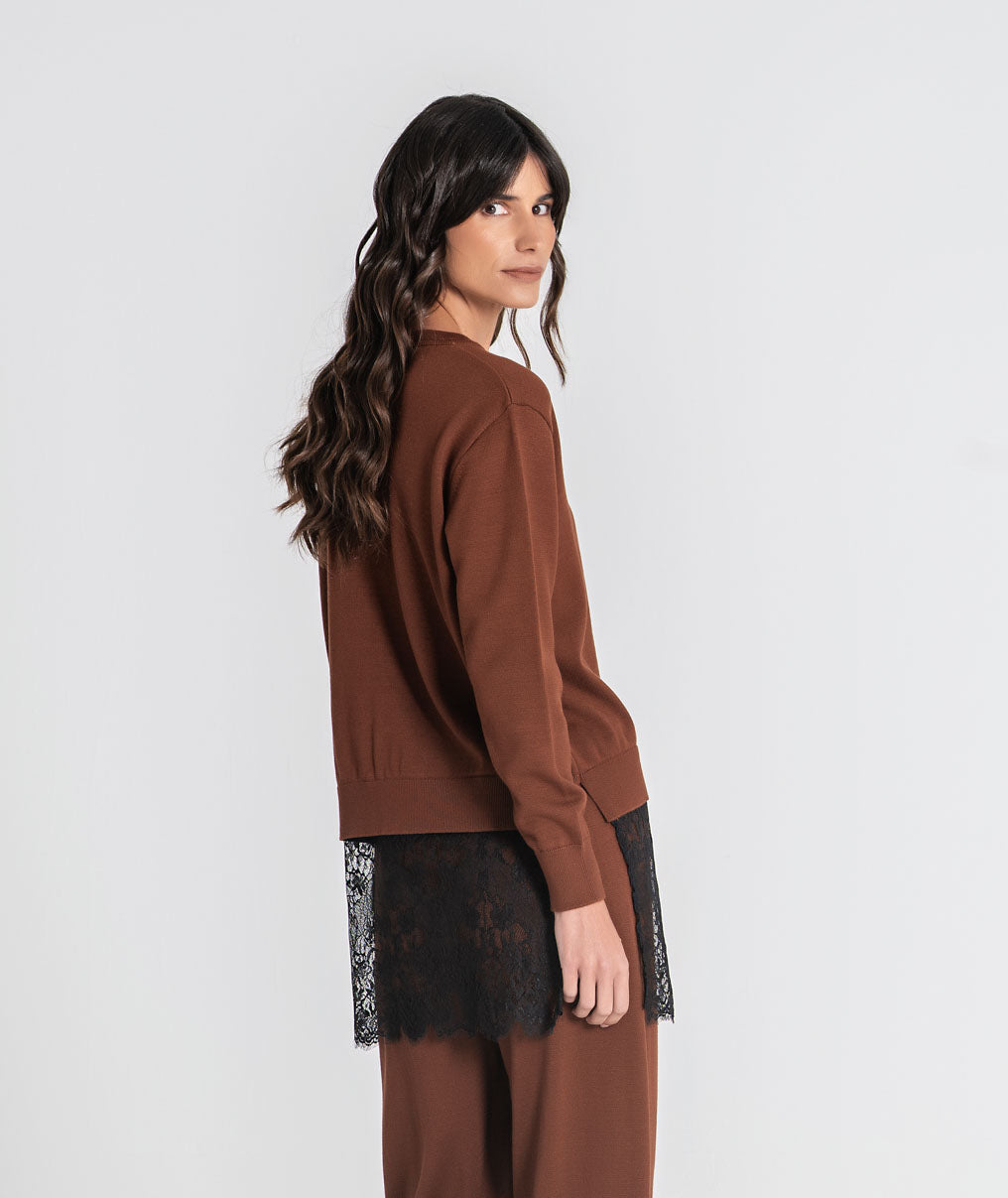 Oversize lace sweatshirt 3588