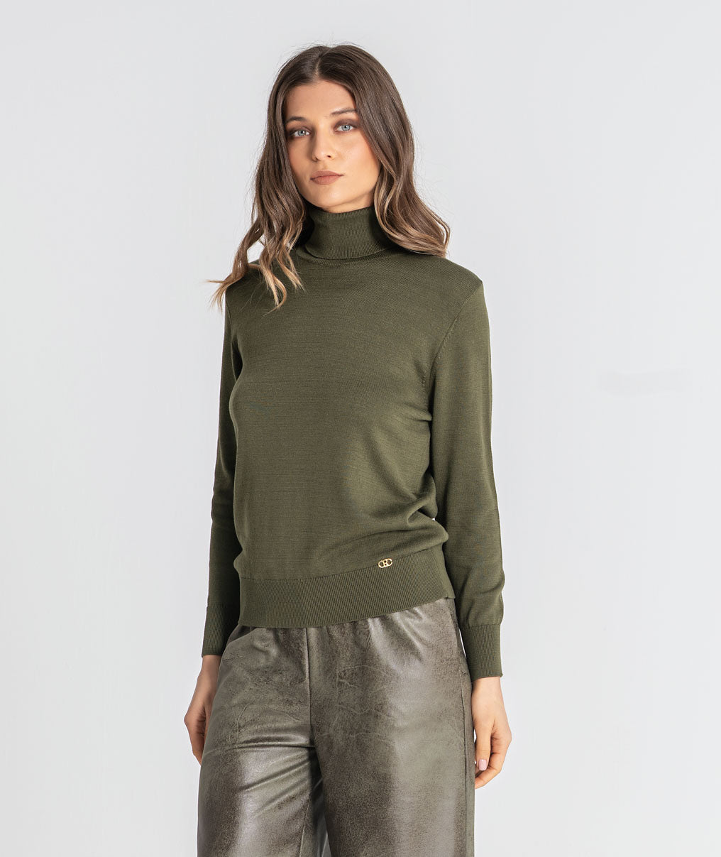 Basic high neck t-shirt 3595