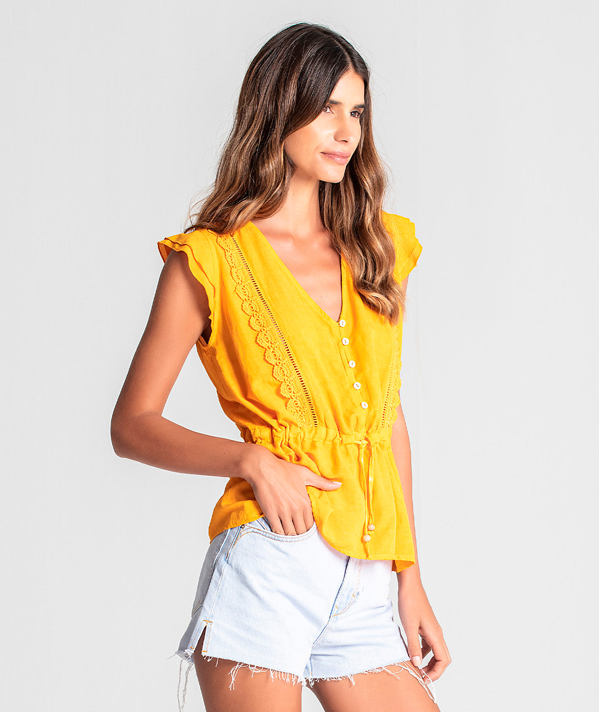 Blusa com botões na frente 6045