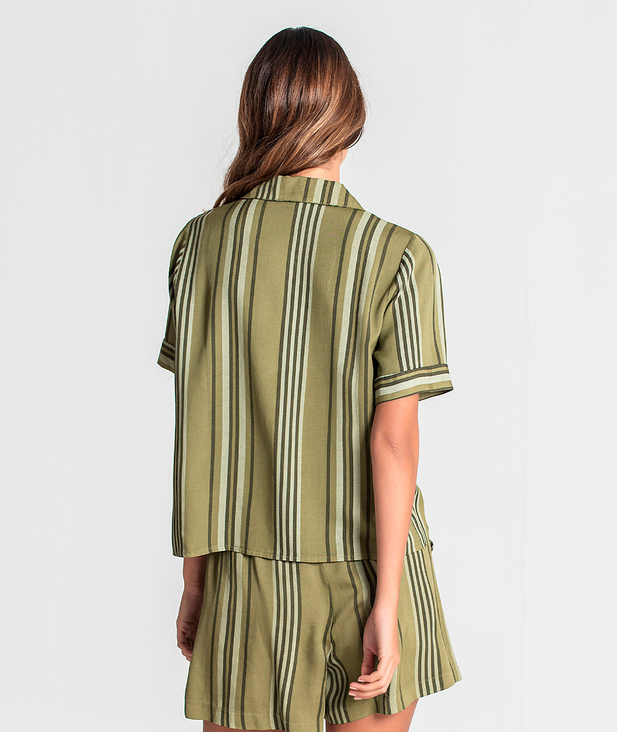 Camisa curta riscas 6056