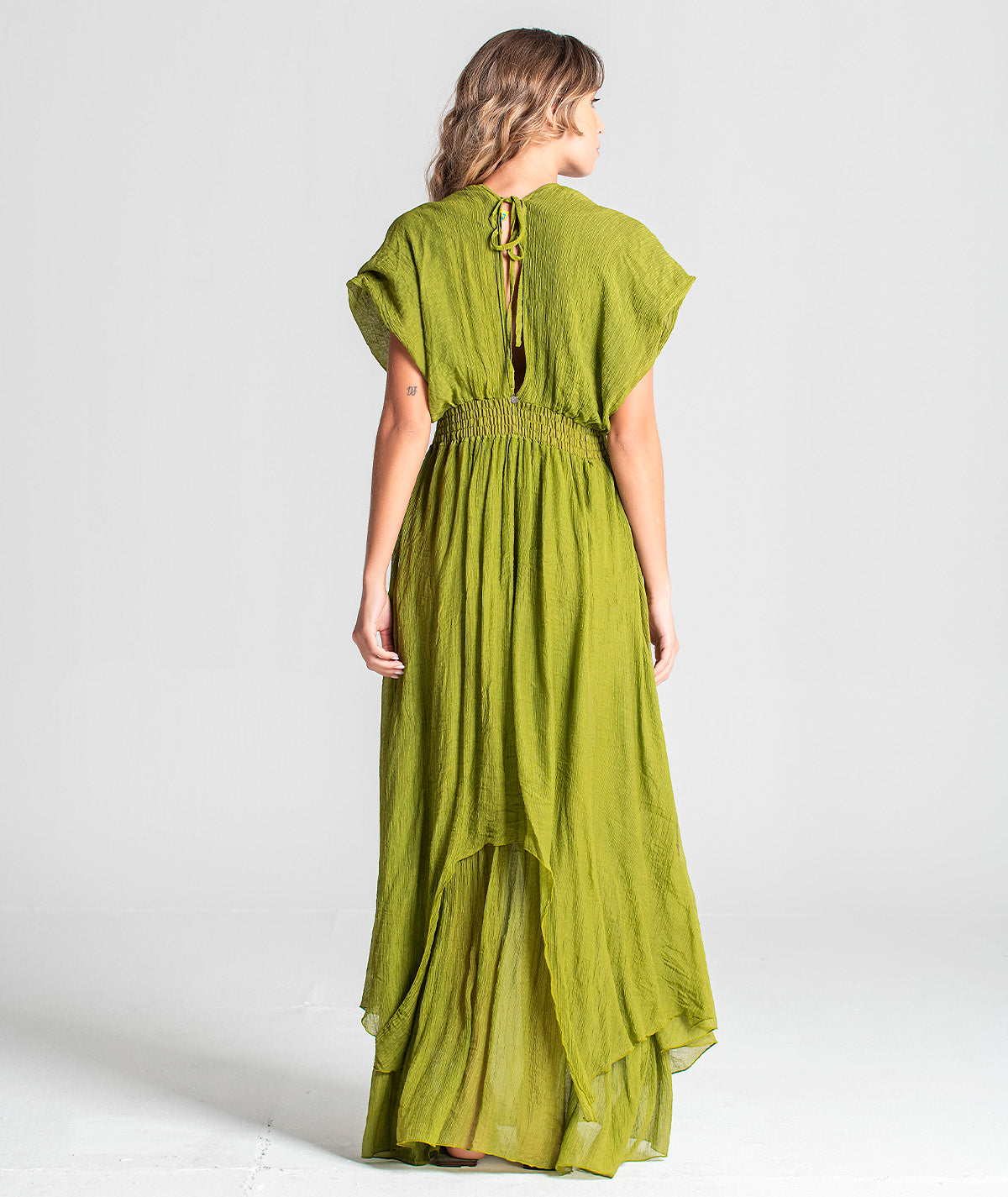 Vestido decote em V assimétrico 6065