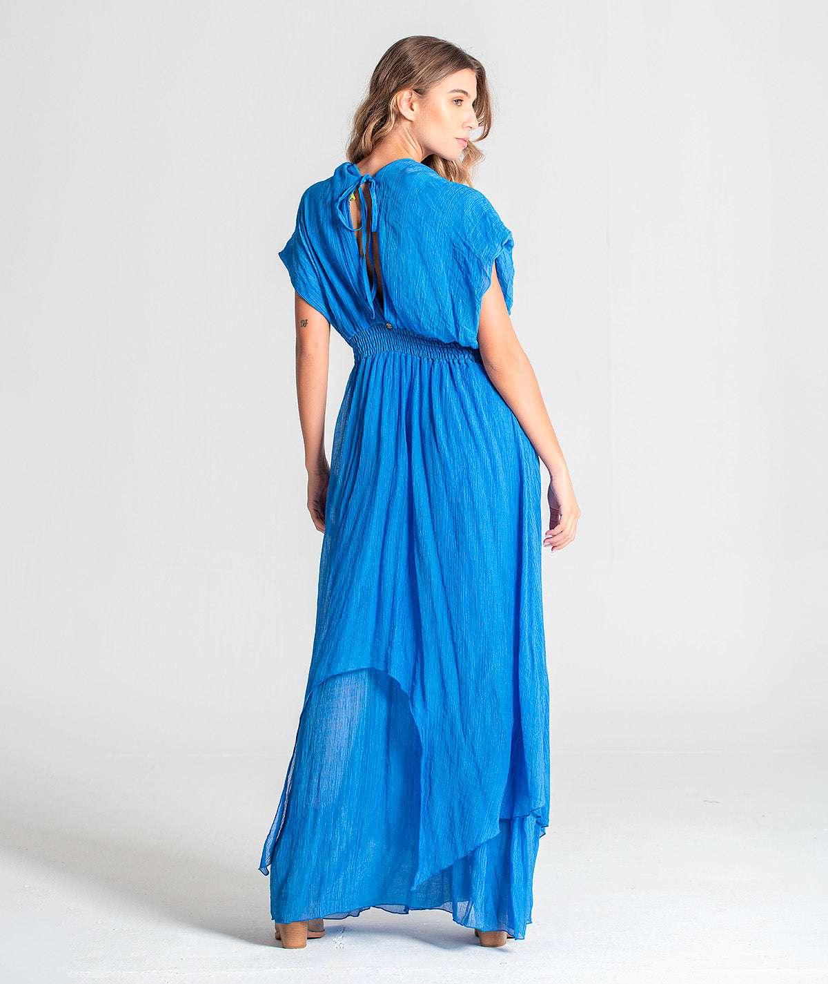 Vestido decote em V assimétrico 6065