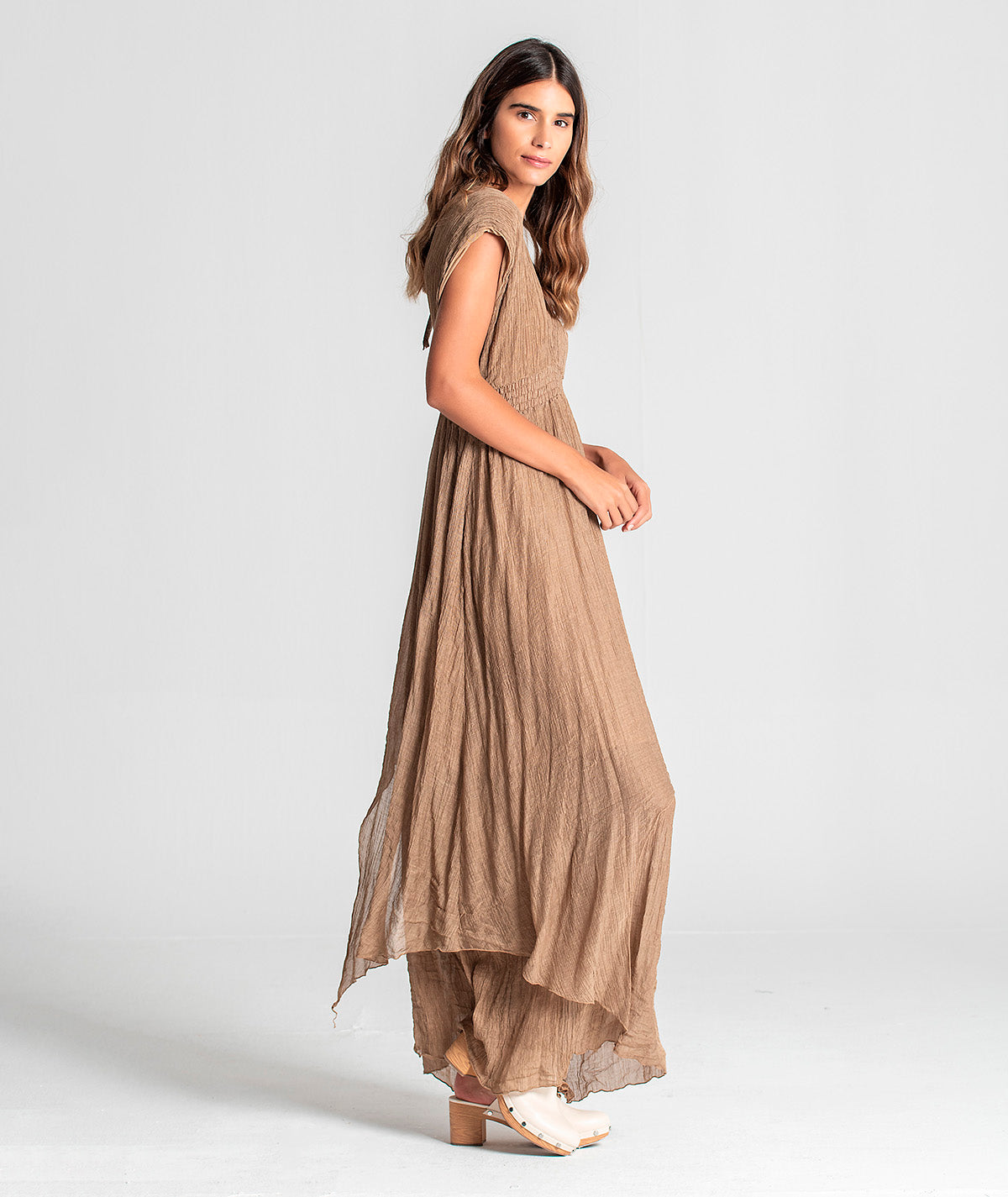 Vestido decote em V assimétrico 6065