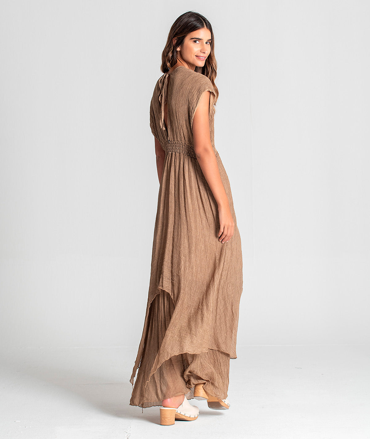 Vestido decote em V assimétrico 6065