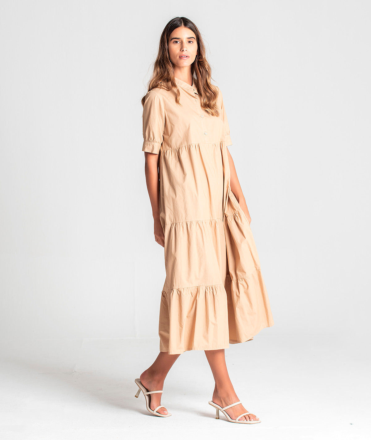 Vestido comprido com botões 6071