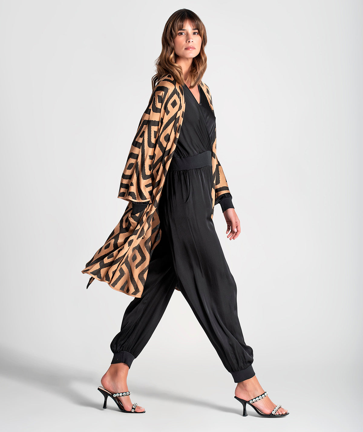 Casaco oversize com padrão 6111