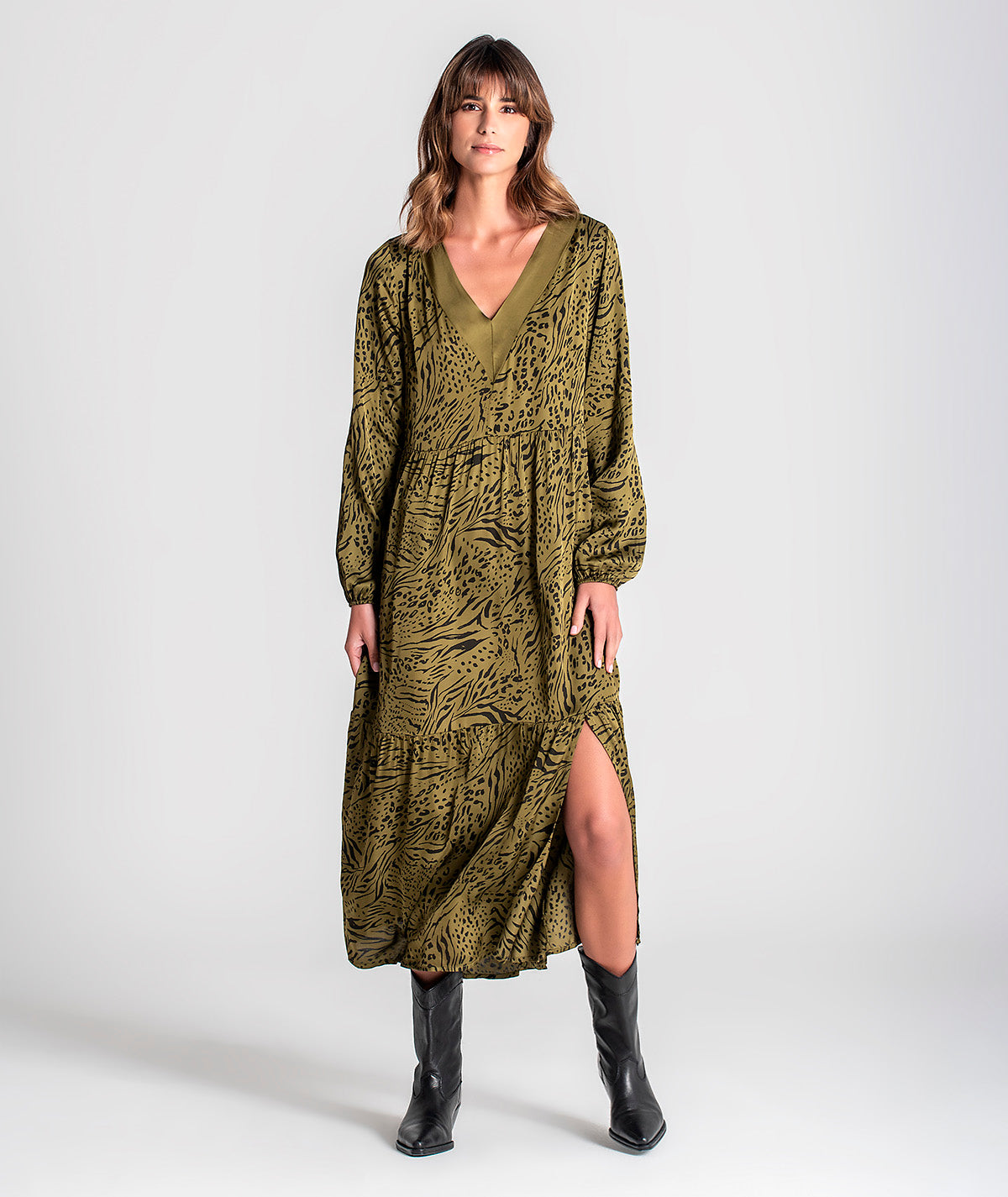 Vestido com animal print 6117