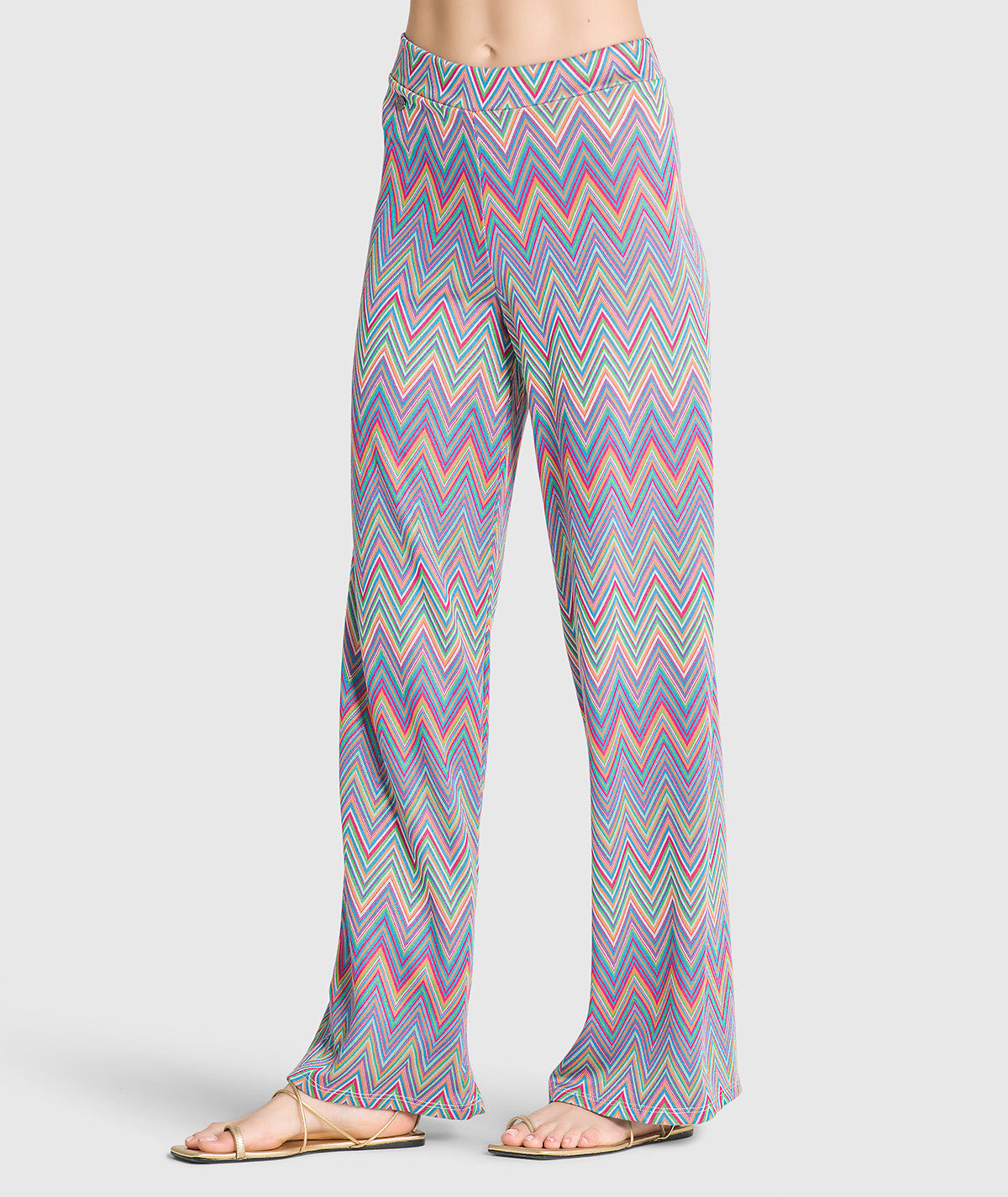 Calças com padrão zigzag 6173