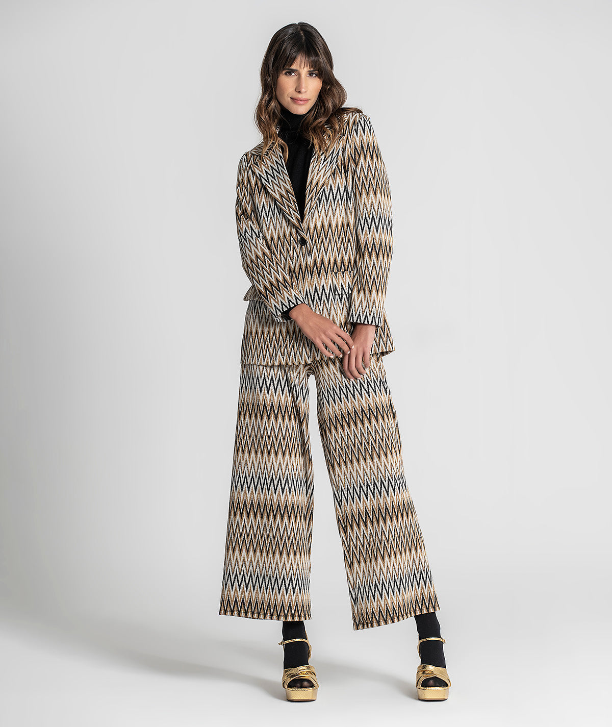 Blazer com padrão zigzag 6189