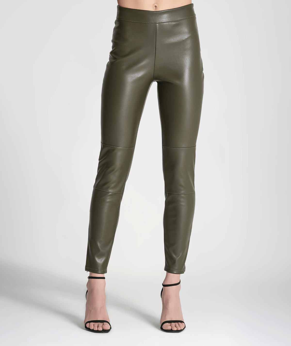 Leggings em napa com fecho lateral 6205