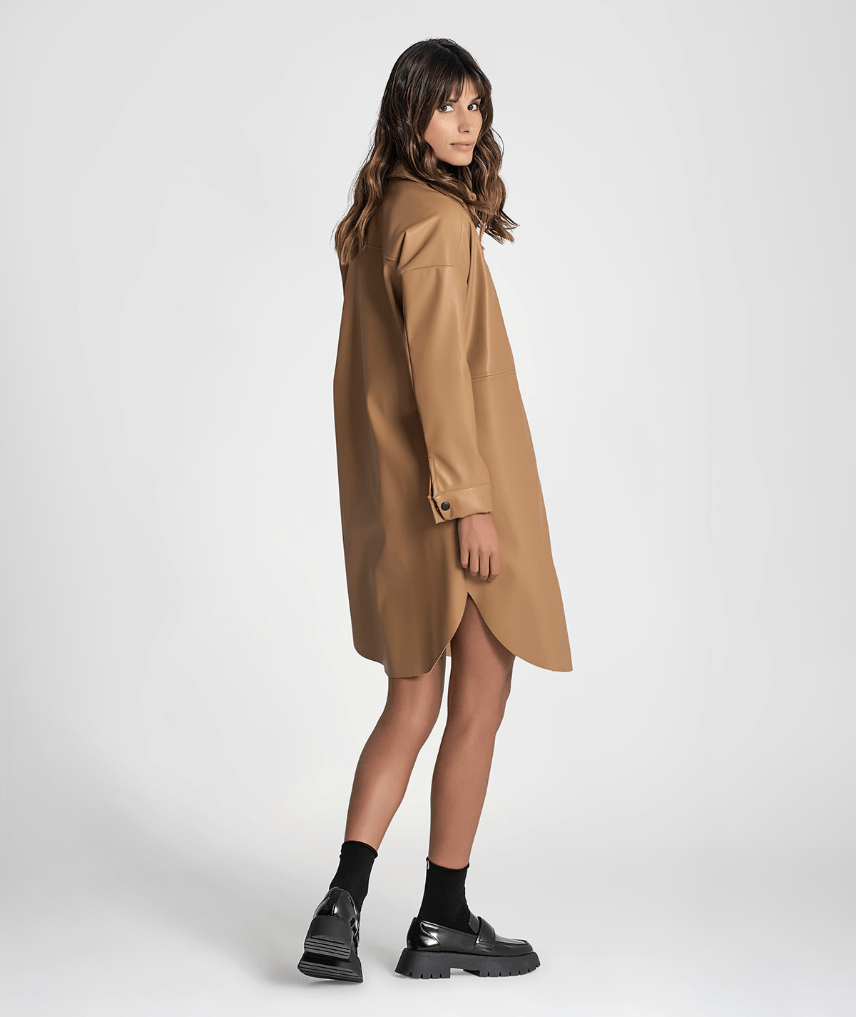 Vestido camiseiro com molas 6209
