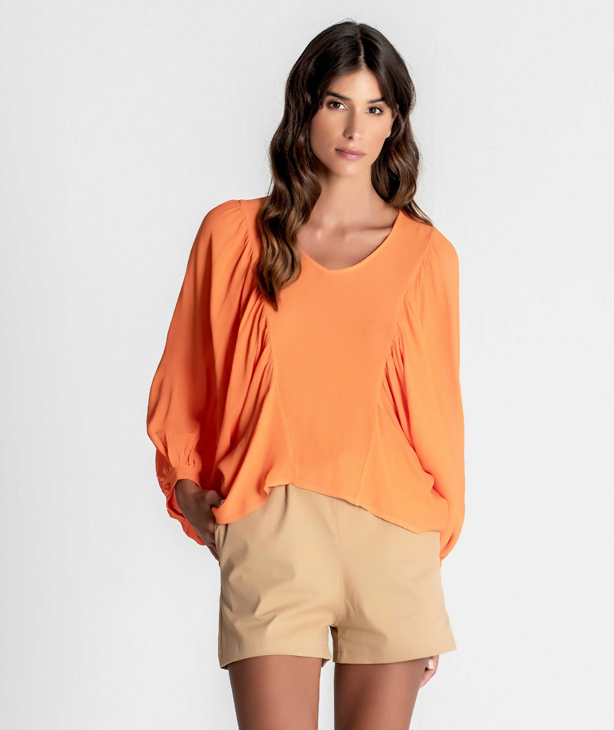 Blusa com franzido na frente 6223