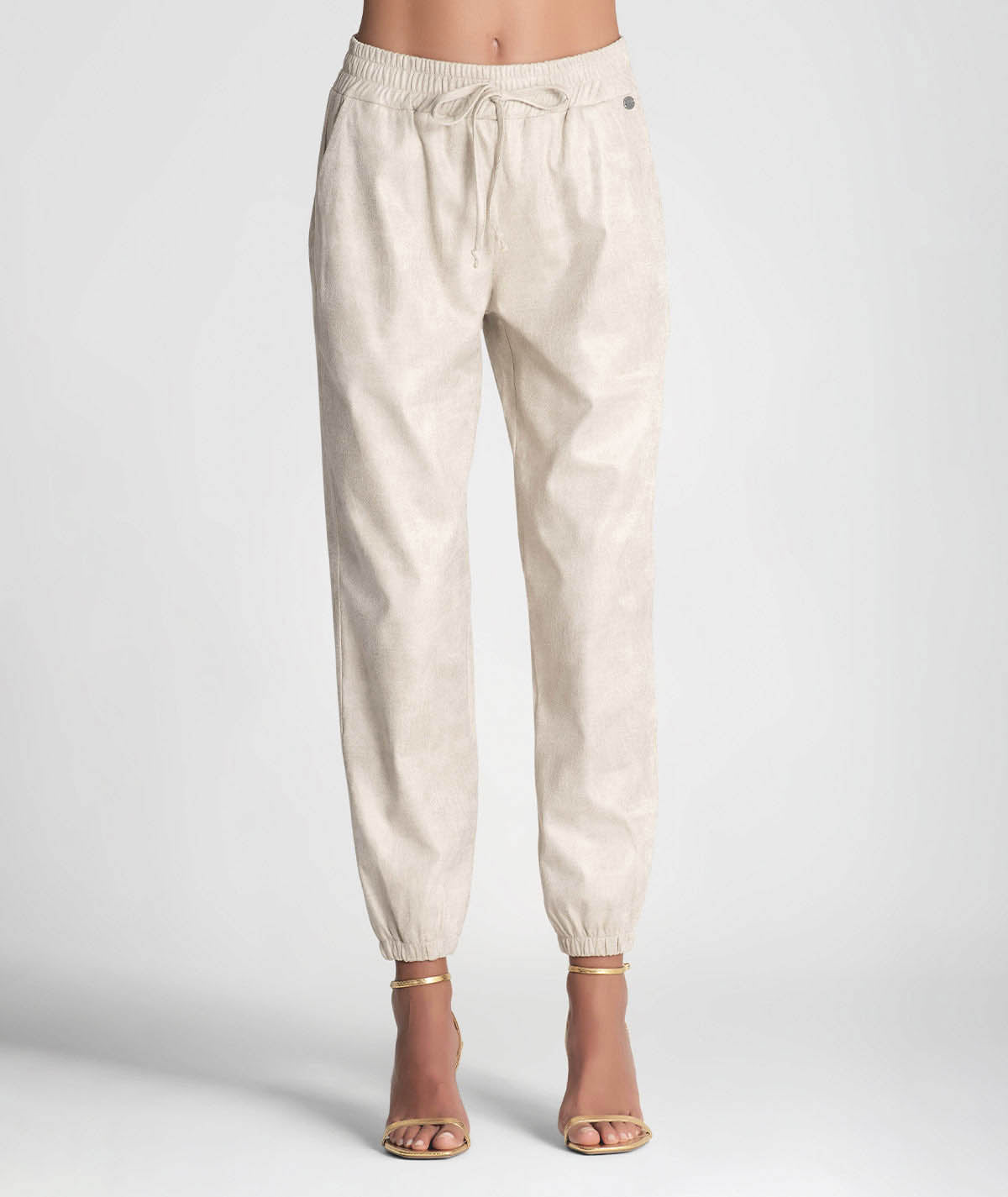 Calças jogger com cordão ajustável 6231