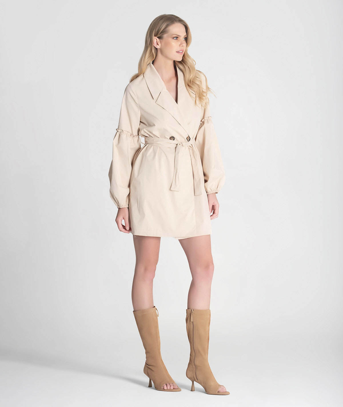 Gabardine mangas balão 6250