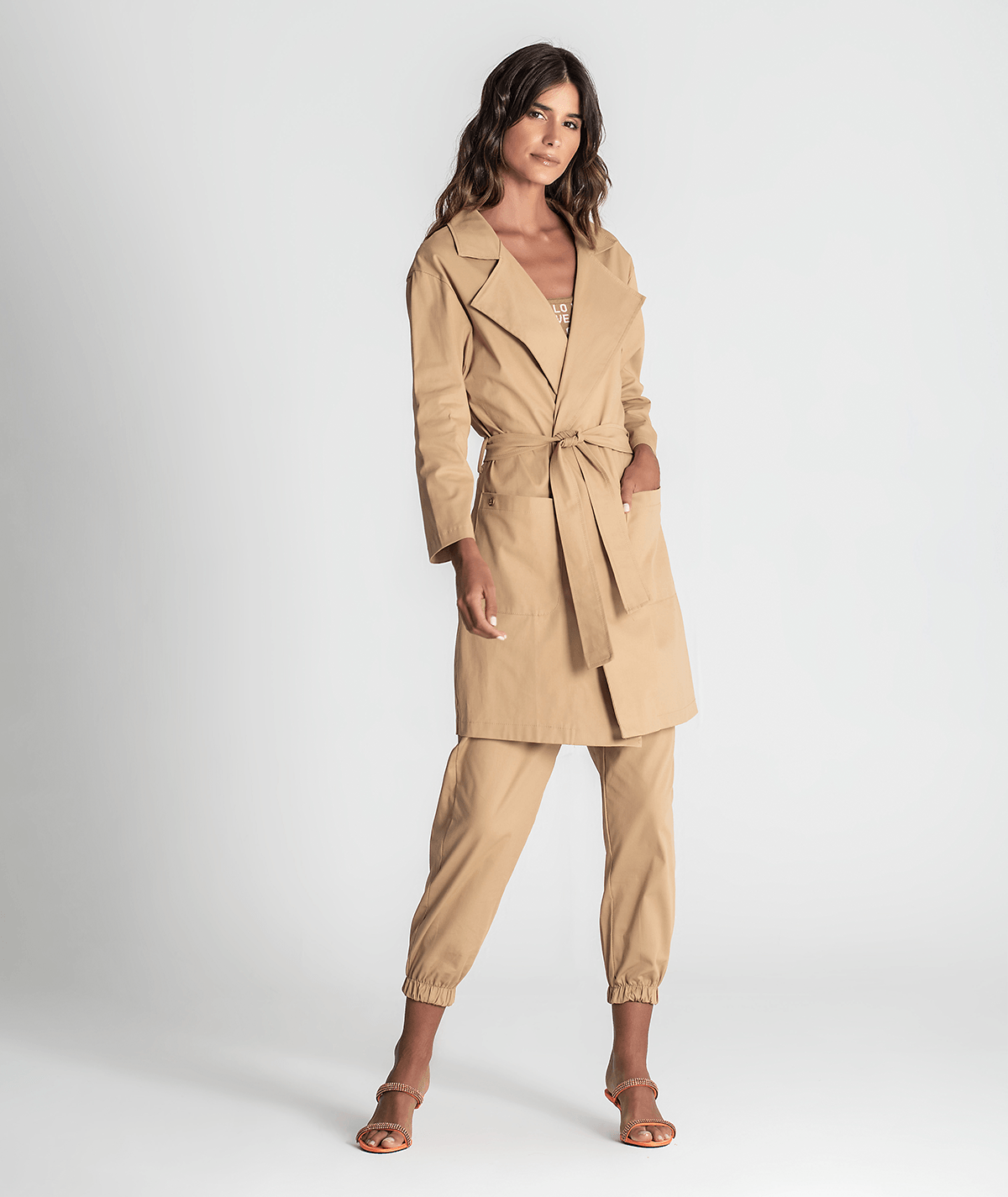 Jacket with adjustable belt 6251