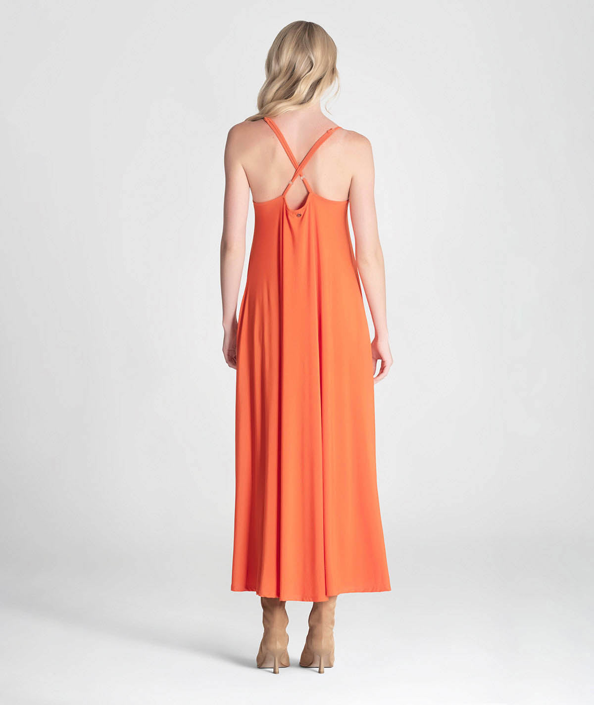 Vestido alças cruzado nas costas 6266