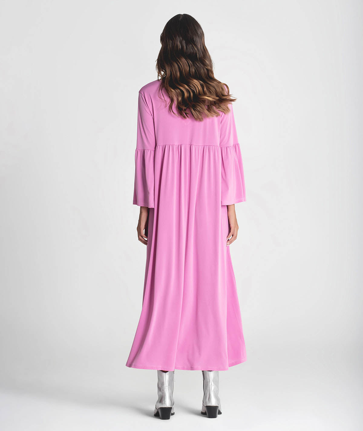 Vestido decote em V manga comprida 6269