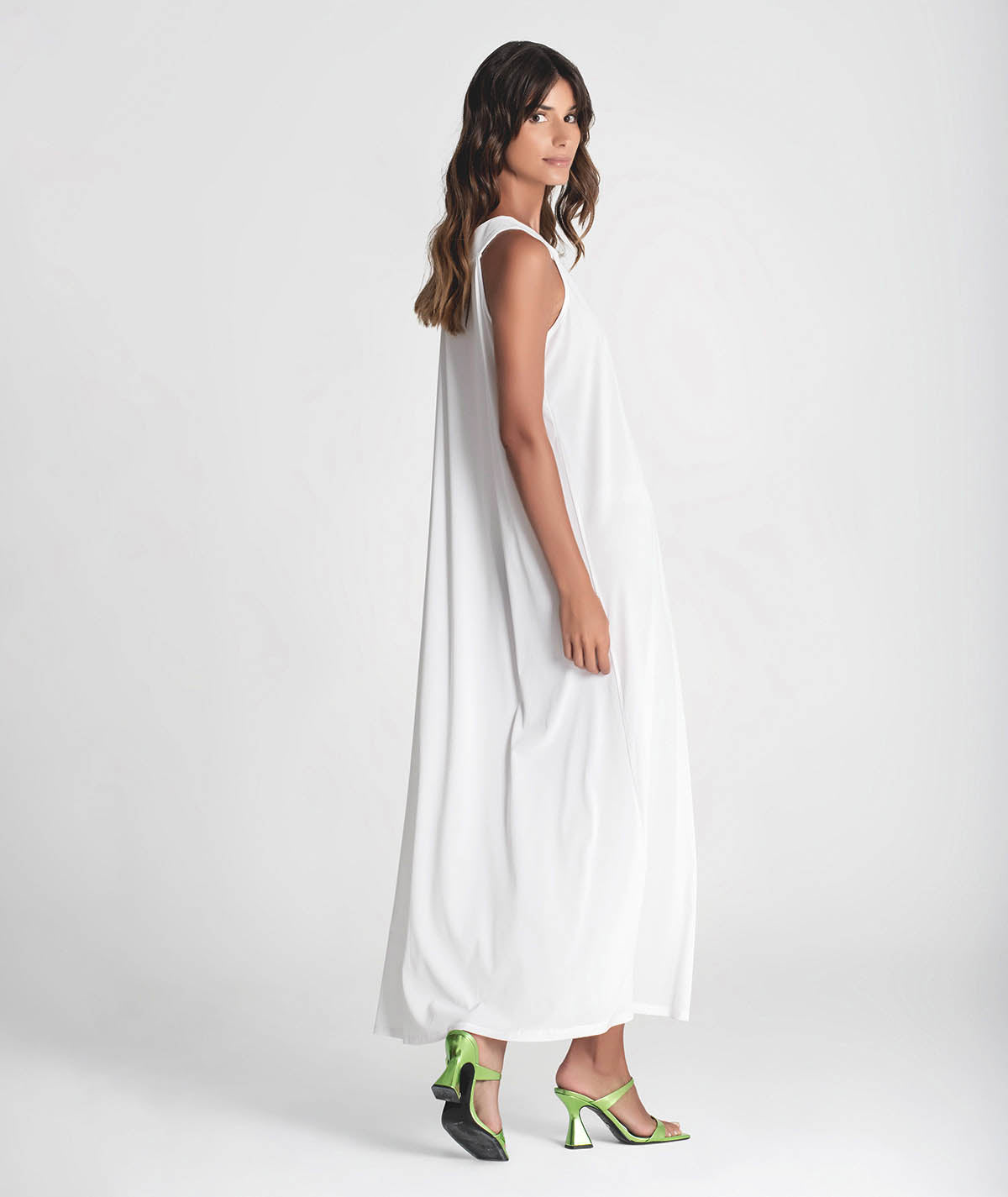 Vestido com faixa na frente a contraste 6271