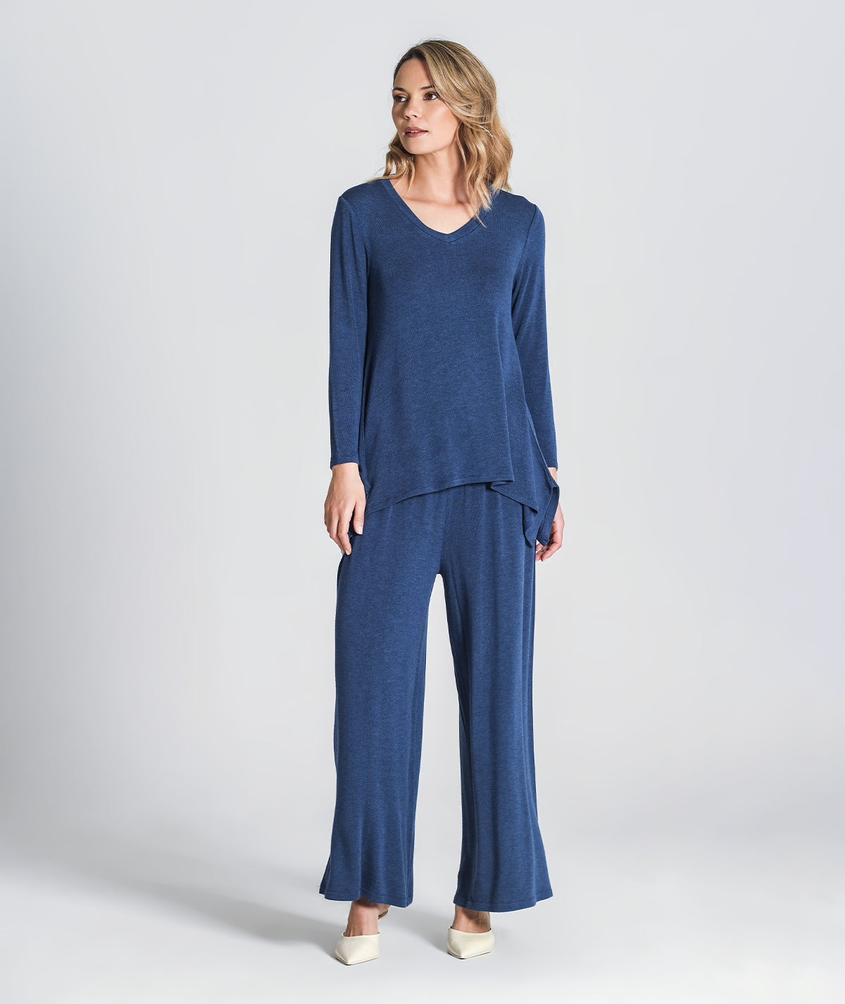 Camisola decote em v assimétrica 6297