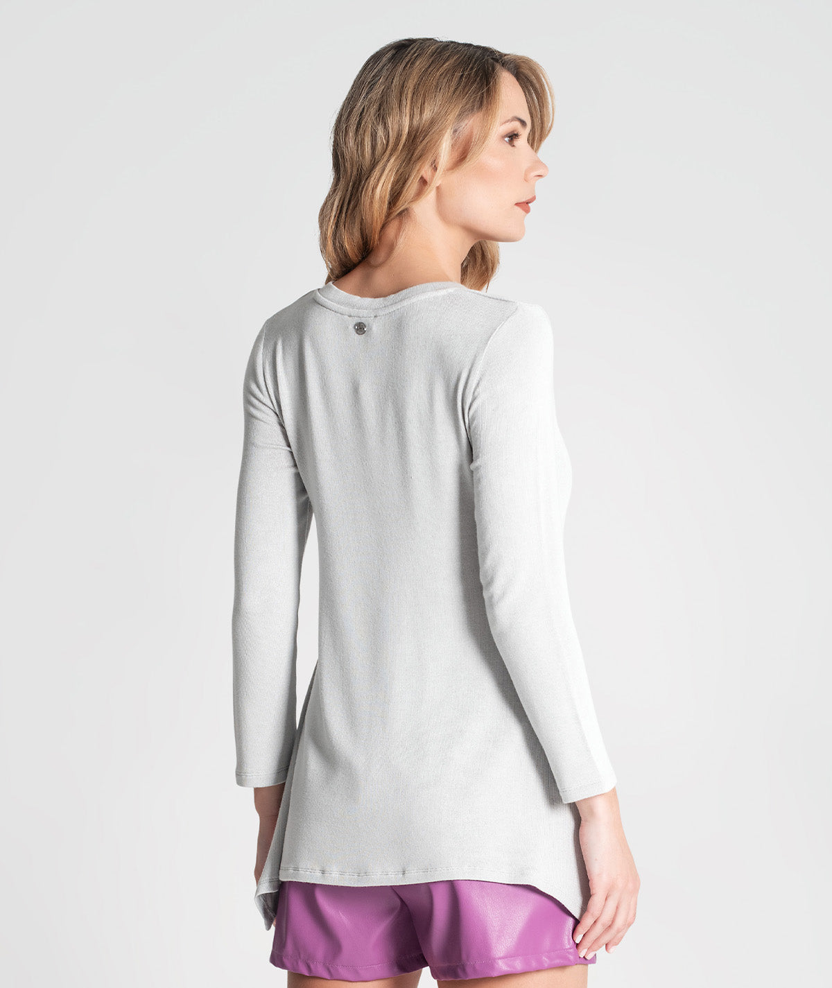 Camisola decote em v assimétrica 6297