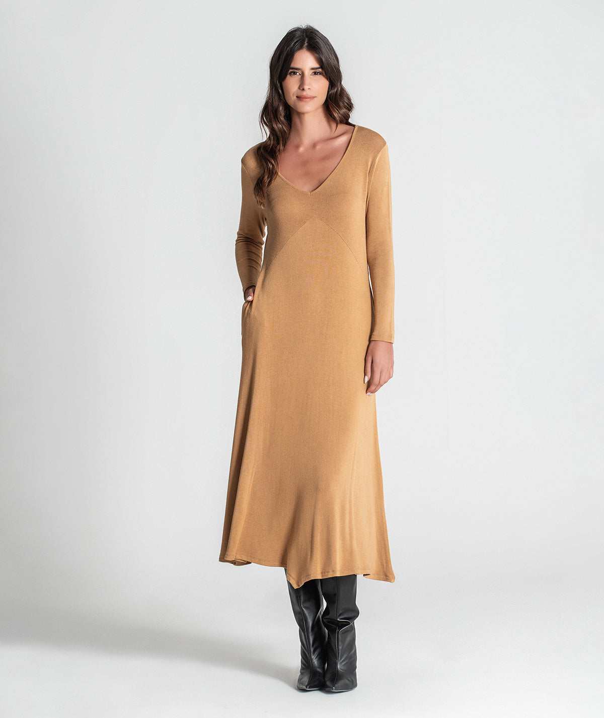 Vestido decote em v 6300