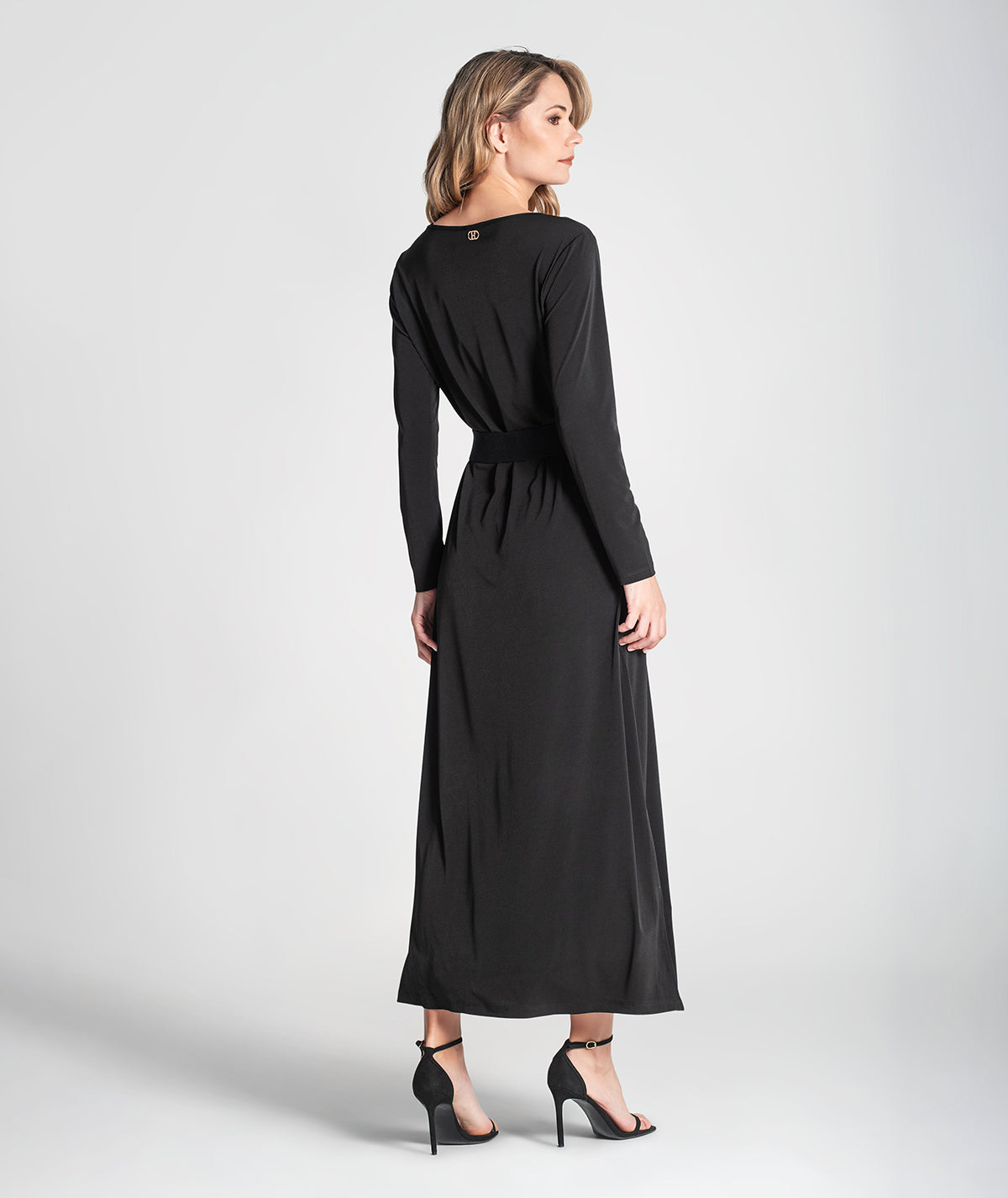 Vestido decote redondo com cinto 6306