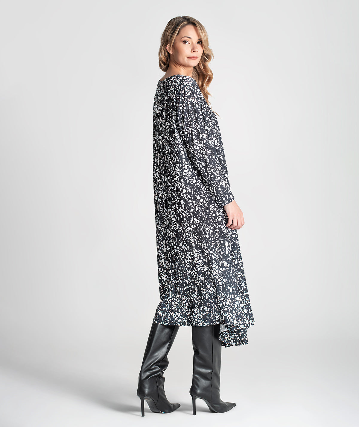 Vestido decote em v com padrão 6308