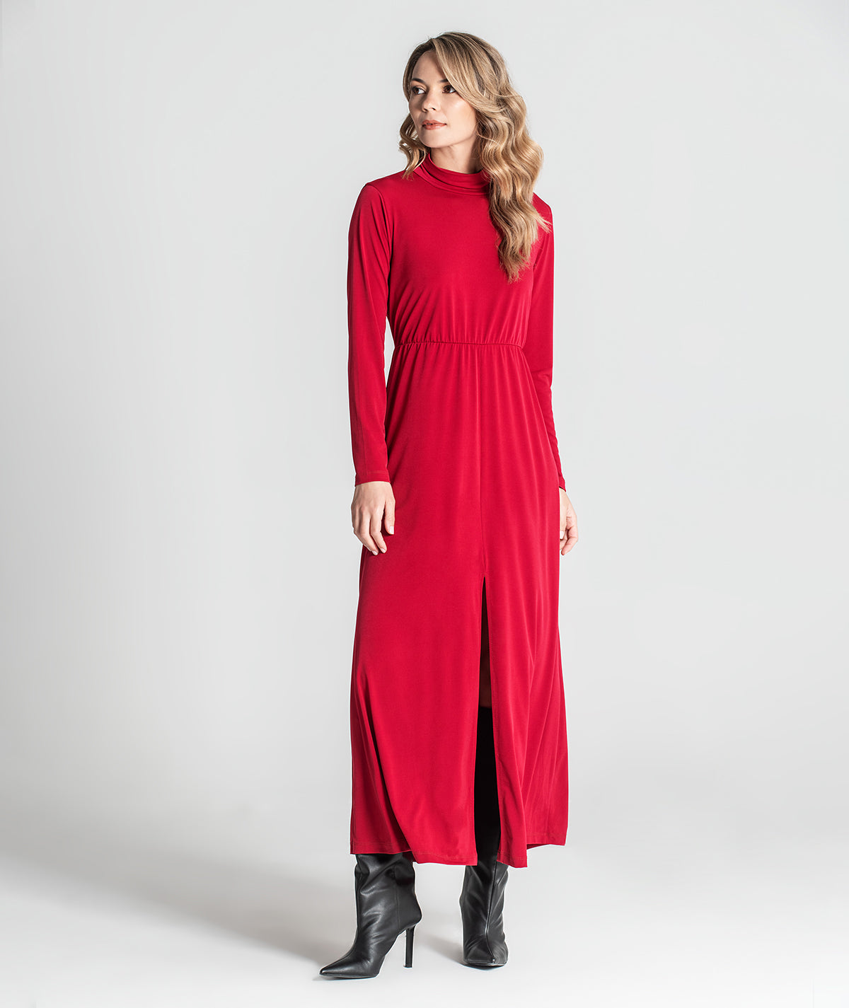 Vestido gola alta 6309