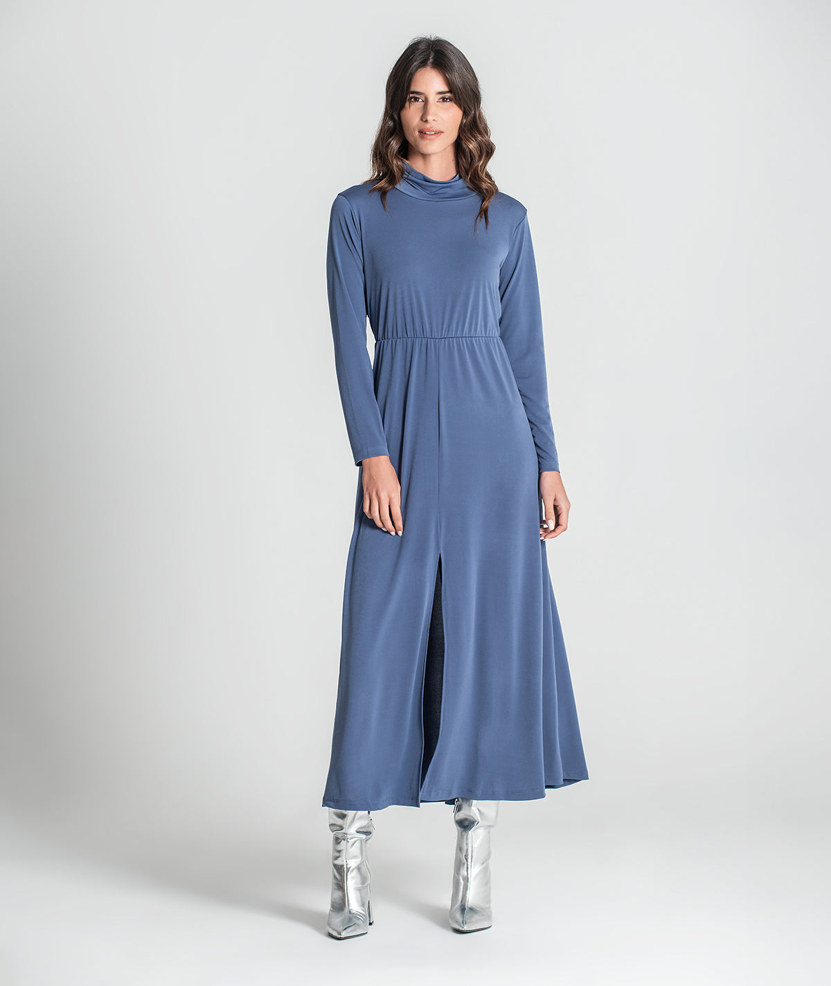 Vestido gola alta 6309