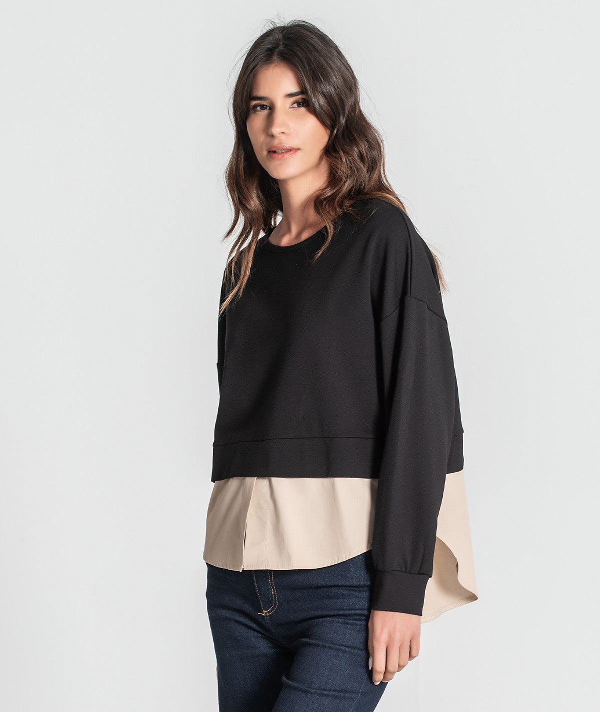 Camisola com combinação de camisa 6315