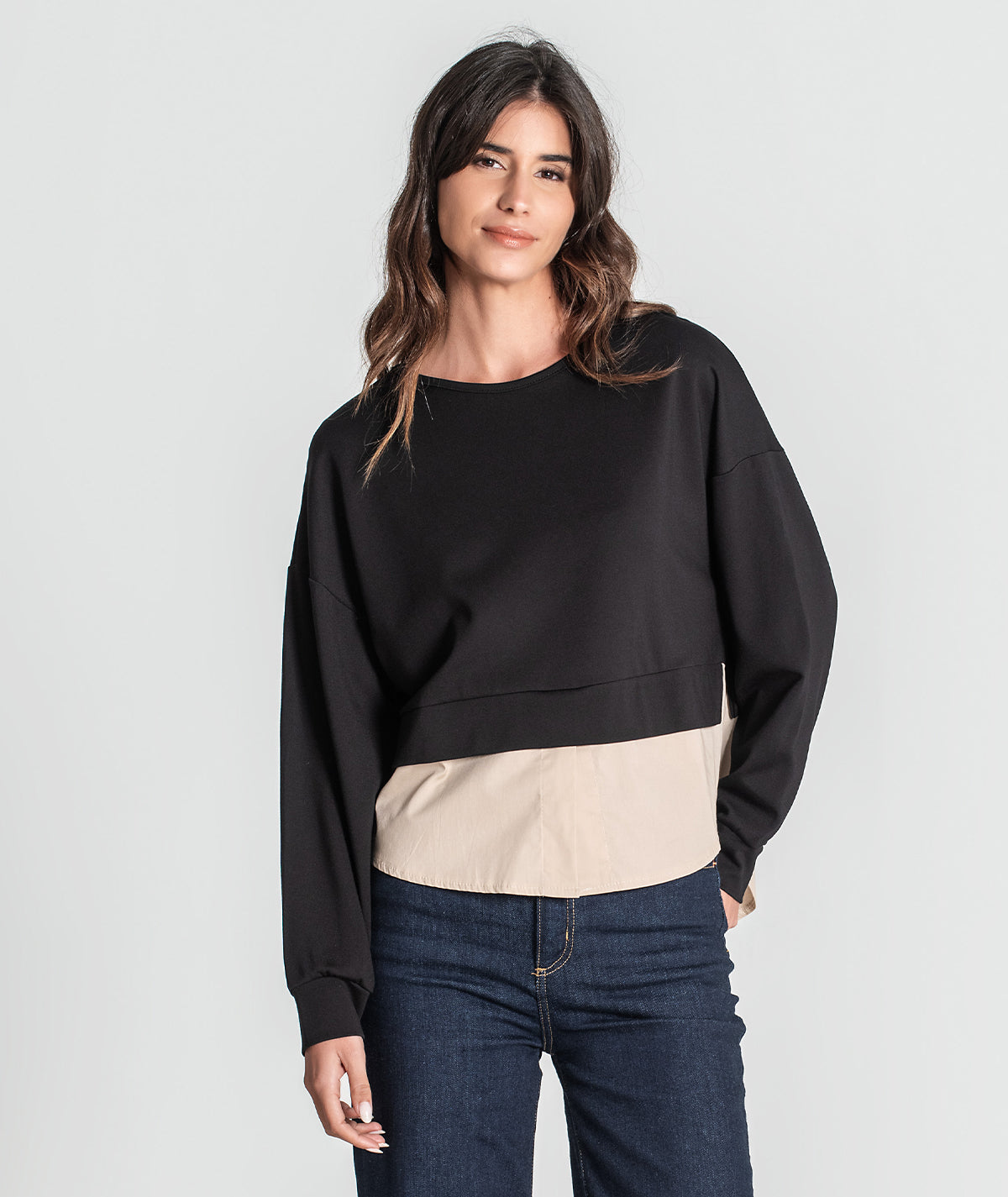 Camisola com combinação de camisa 6315