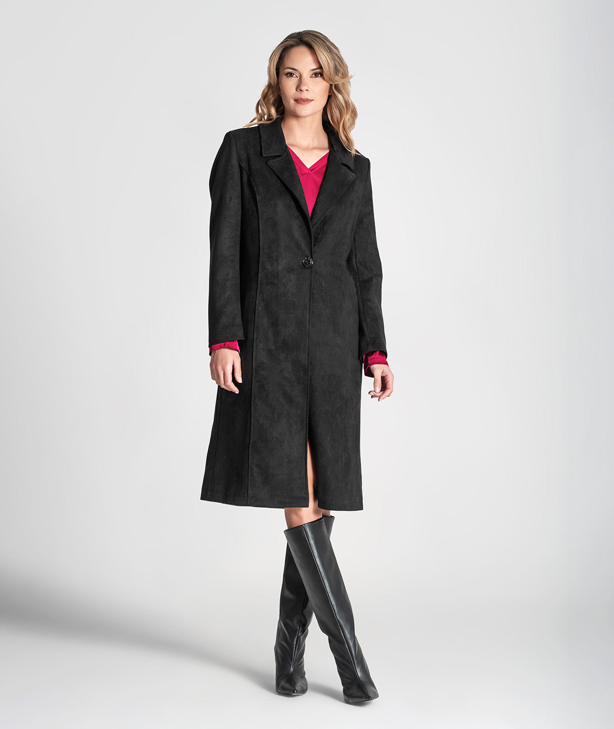 Casaco comprido com botão 6347