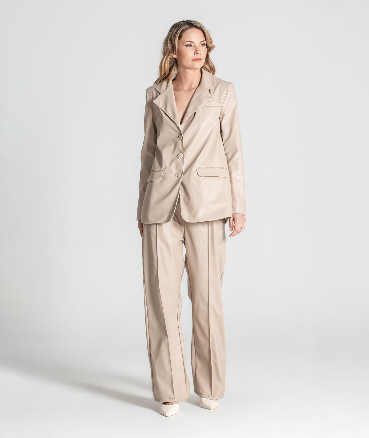 Blazer polipele com botão forrado 6360