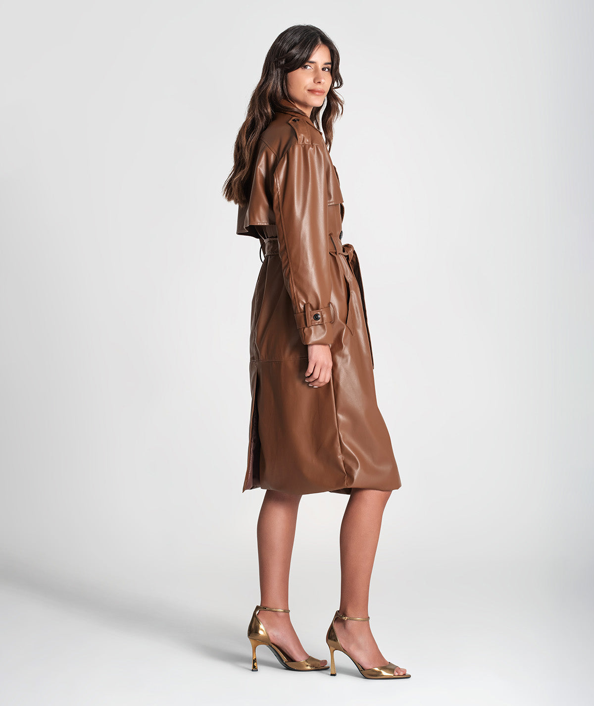 Trench coat com cinto amovível 6362