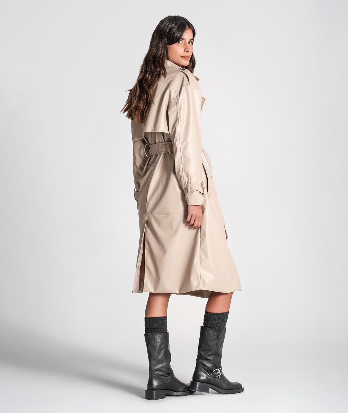 Trench coat com cinto amovível 6362