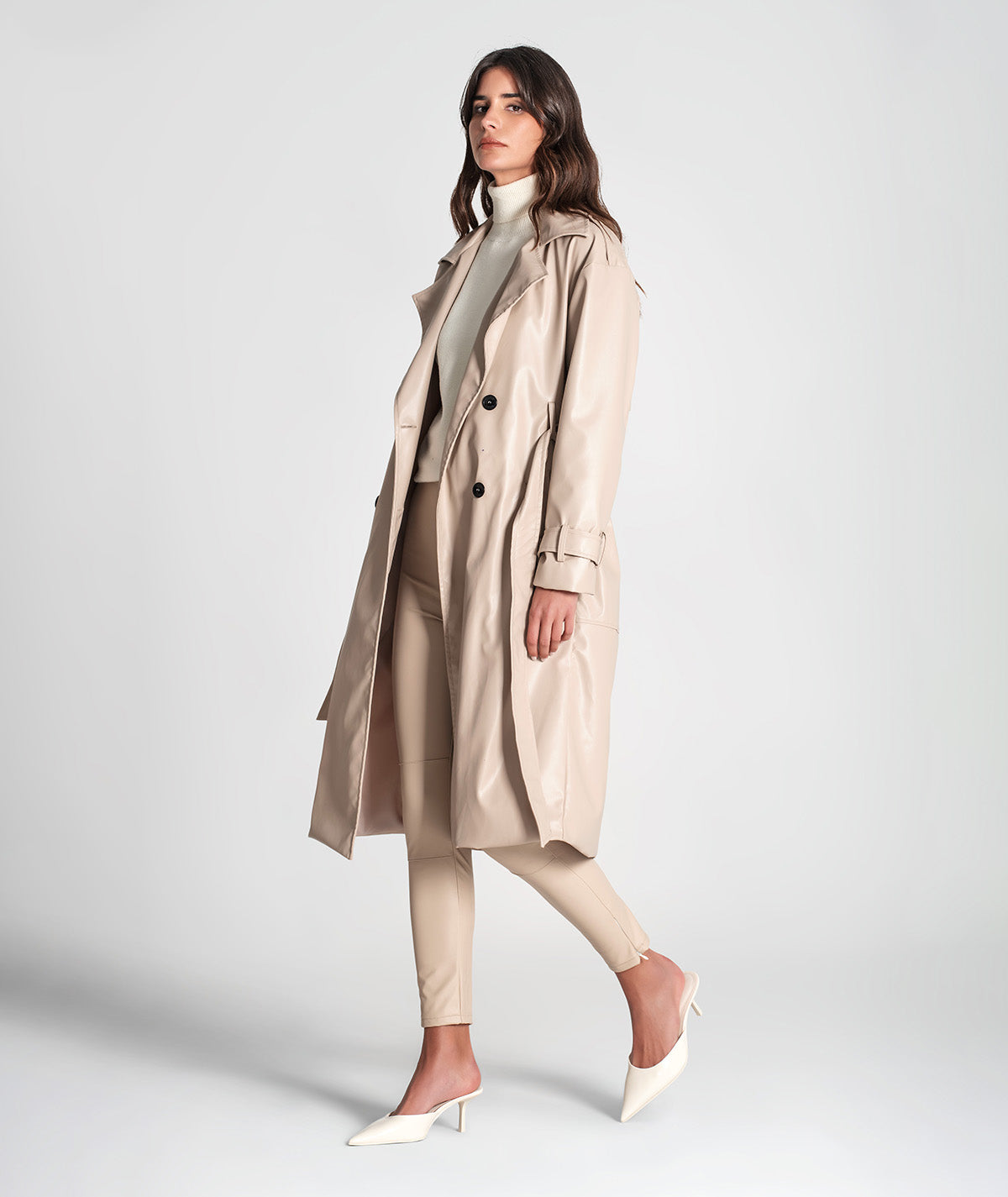 Trench coat com cinto amovível 6362