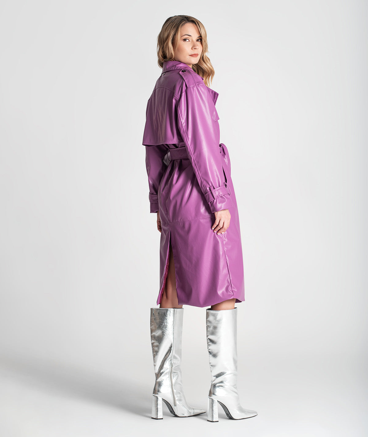 Trench coat com cinto amovível 6362