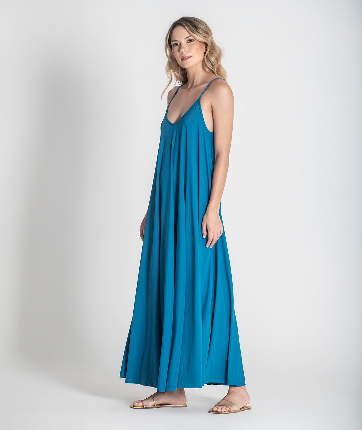 Vestido comprido com alças ajustáveis 6369
