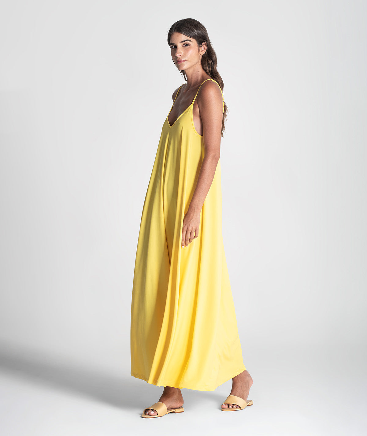 Vestido comprido com alças ajustáveis 6369