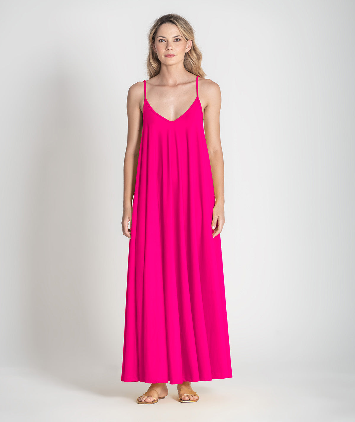 Vestido comprido com alças ajustáveis 6369