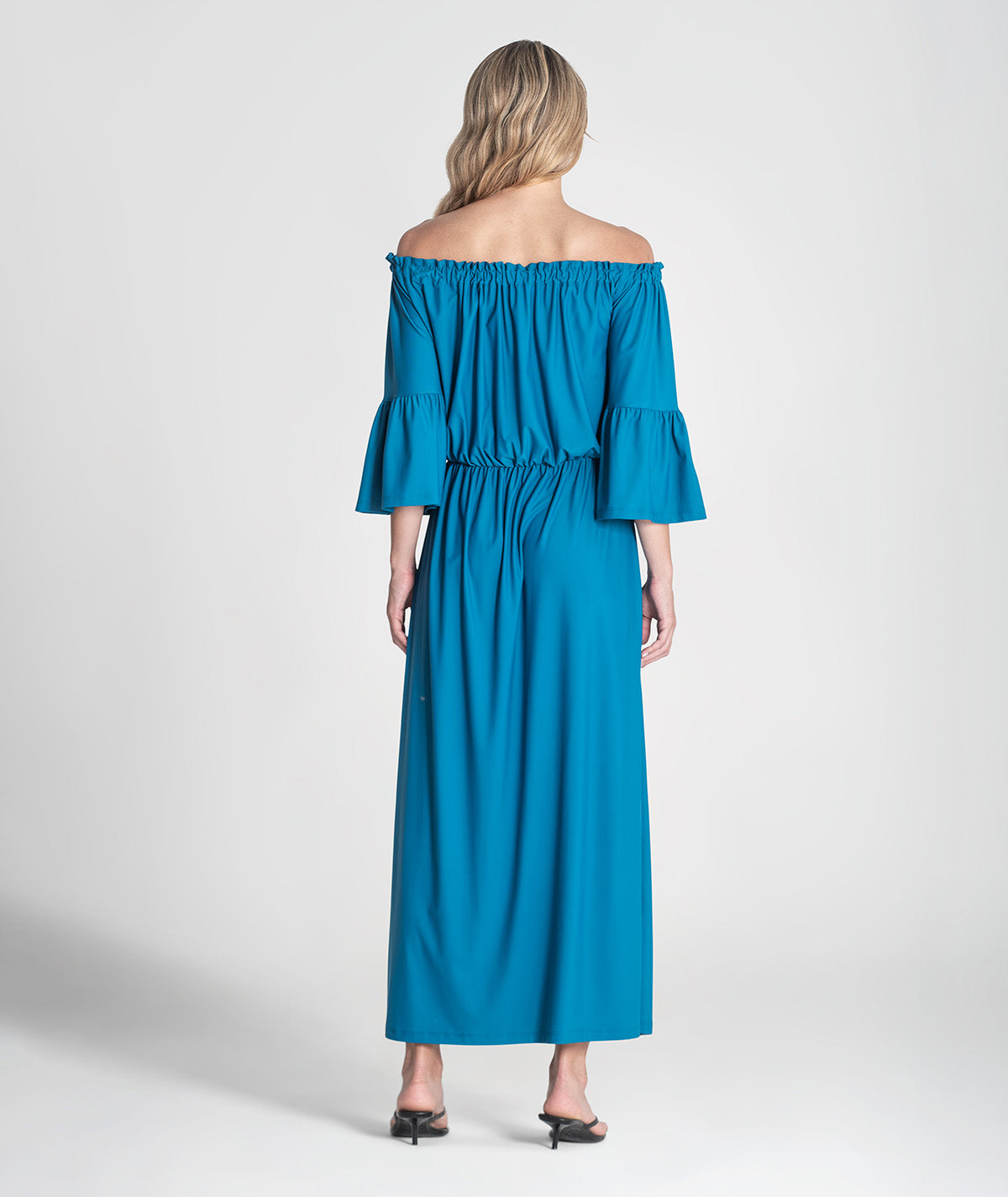 Vestido sem ombros com manga 6371