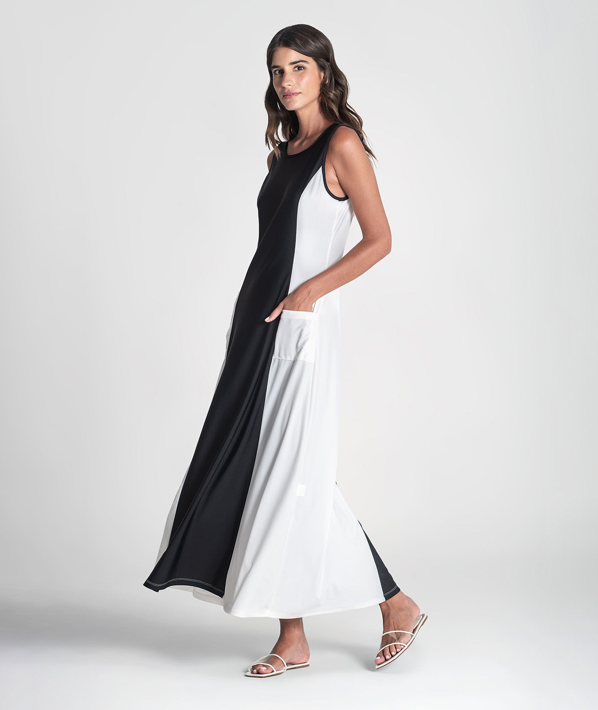 Vestido colorblock 6372