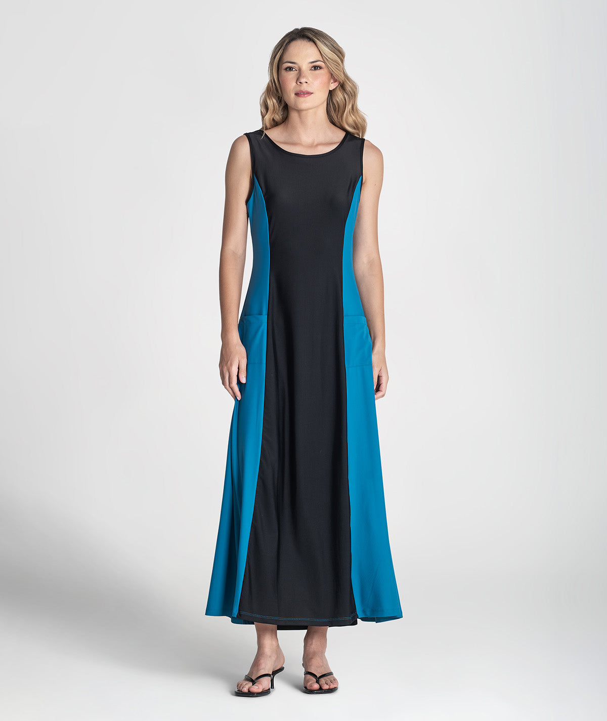 Vestido colorblock 6372