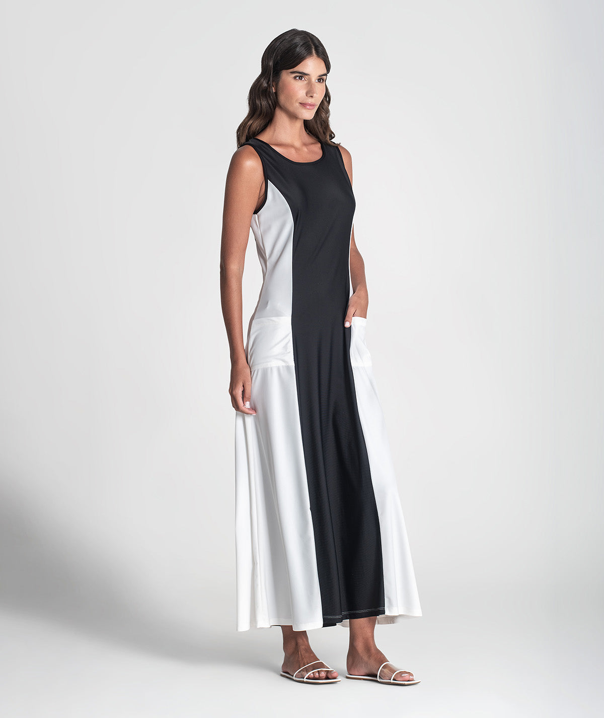 Vestido colorblock 6372