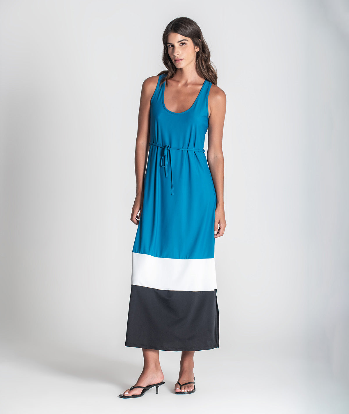 Vestido tricolor 6373